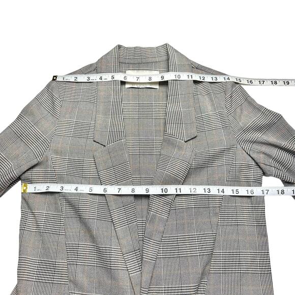 Stradivarius | Women | Stradivarius Glen Plaid Tab Sleeve Open Front Blazer | XS - Picture 5 of 13